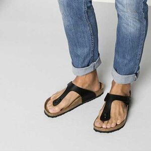 Birkenstock Gizeh Birko-Flor Black Sandals